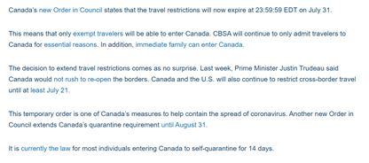 加拿大旅行限令延長 國內(nèi)旅游業(yè)務的影響與應對策略