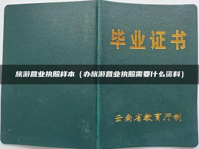 辦理出境旅游業務營業執照 所需資料全解析與樣本參考